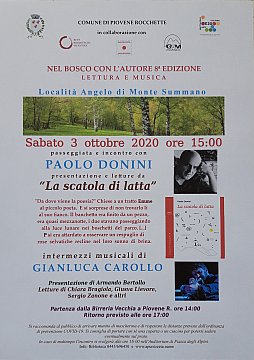 locandina nel bosco con l_autore 2020